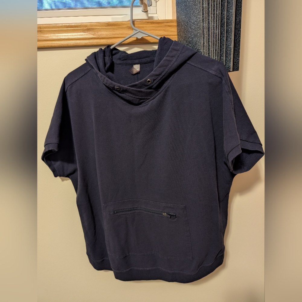 Navy Blue Women's Hoodie Top